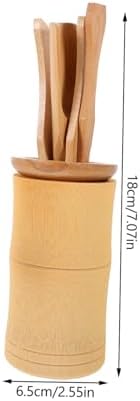Alipis 6 Piece Bamboo Tea Set for Home Use
