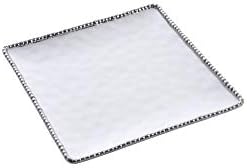 Pampa Bay Salerno 10-12 Inch Square Porcelain Dinner Plate
