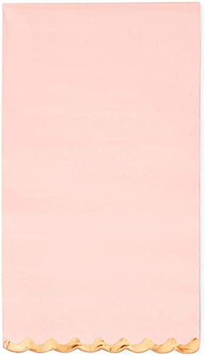 Sparkle and Bash 50 Pack Pink Gold Foil Napkins