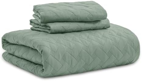 Bedsure Queen Quilt - Lightweight Bedspread with Basket Weave Pattern
