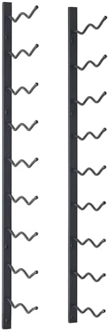 Wine Enthusiast NFINITY 18 Bottle Wall Mounted Wine Rack - Black