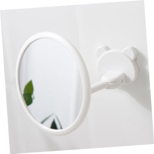 Wall-Mounted Folding Makeup Mirror with Magnifying Glass