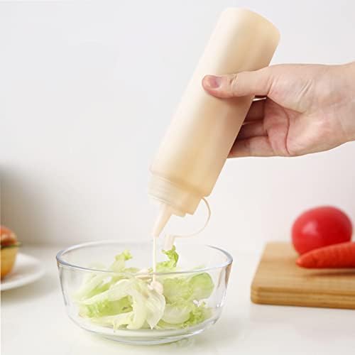 6 Pcs 8 Oz Condiment Squeeze Bottles with Twist Caps and Measurement