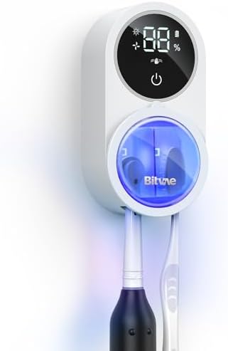 Bitvae Toothbrush Cleaner With LED Display Wall Mount Holder