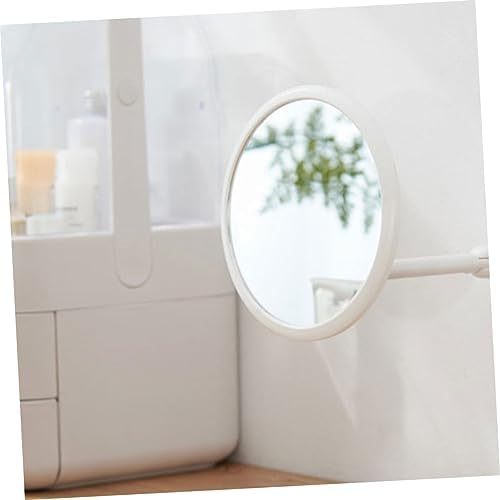Wall-Mounted Folding Makeup Mirror with Magnifying Glass