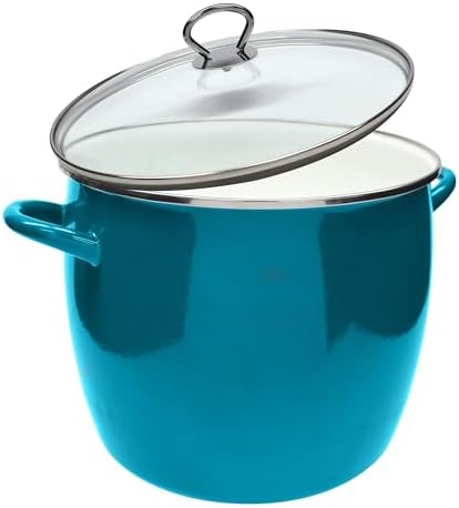 Vasconia Teal 12-Quart Stockpot with Glass Lid
