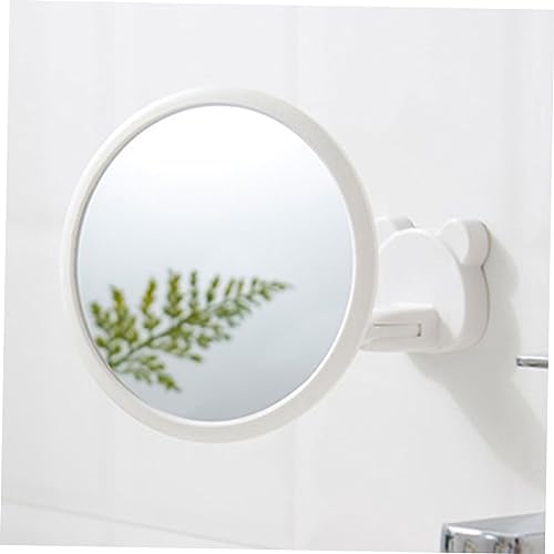 Wall-Mounted Folding Makeup Mirror with Magnifying Glass