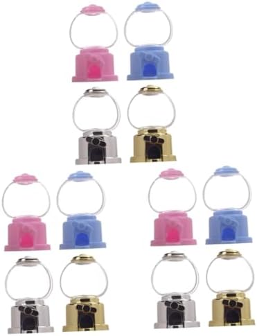 Healifty 8pc Manual Gumball Machine Candy Dispenser