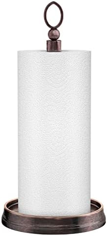 Stylish Paper Towel Holder with Weighted Base Black Oil Rubbed Bronze