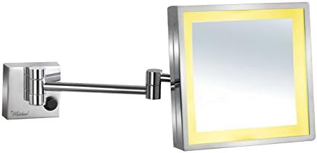 Whitehaus Wall Mounted LED Magnifying Mirror 7 58 Inch Dual Sided