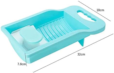DCFV Plastic Washboard with Handle Non Slip Handheld Laundry Board