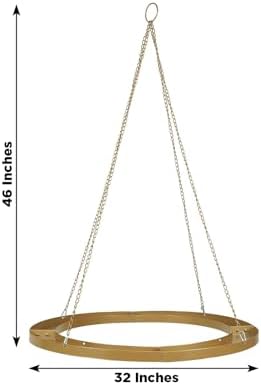 Efavormart Gold Hanging Floral Chandelier Frame - 32 Round