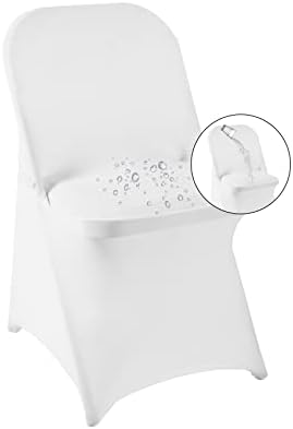 Magalo 12 Pack White Spandex Folding Chair Covers