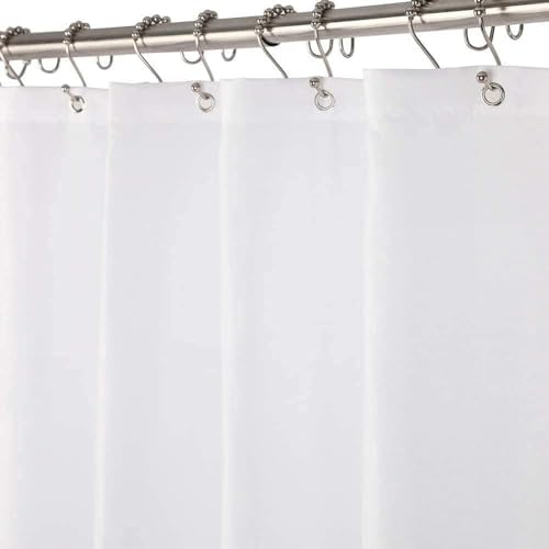 Amazer White Shower Curtain Liner 2-in-1