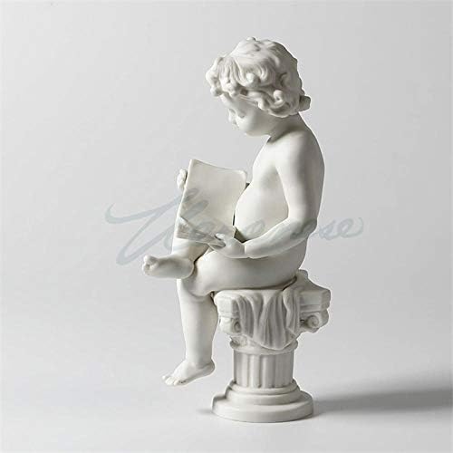 Abstract Baby Art Sculpture Reading Boy Statue Ceramic Decor