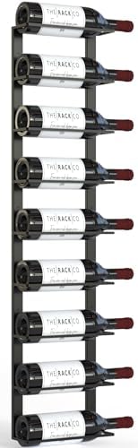 TheRackCo Wall Series Double Frame Wine Rack 9 Bottles Free Opener