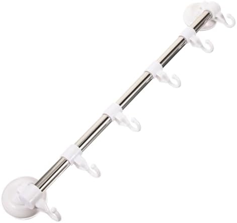 HOMSFOU Stainless Steel Suction Cup Towel Rack