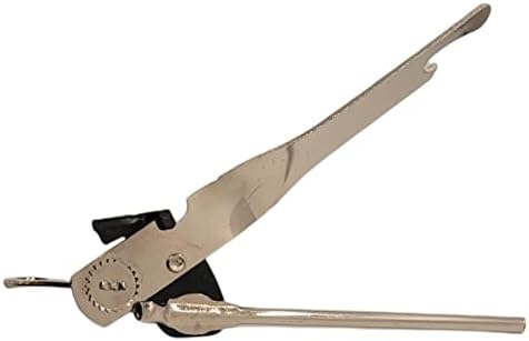 Classic Compact Hand Held Metal Can Opener with Bottle Top Remover
