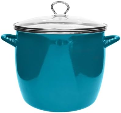 Vasconia Teal 12-Quart Stockpot with Glass Lid