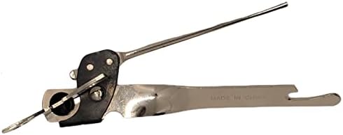 Classic Compact Hand Held Metal Can Opener with Bottle Top Remover
