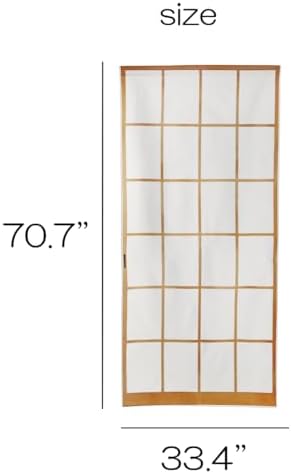 Noren Japanese Style Doorway Curtain with Shoji Pattern