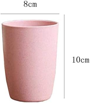 5-Pack Wheat Straw Reusable Tumblers 12 OZ Pink
