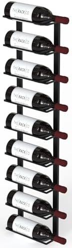 TheRackCo Wall Series Double Frame Wine Rack 9 Bottles Free Opener