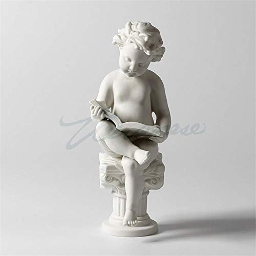 Abstract Baby Art Sculpture Reading Boy Statue Ceramic Decor