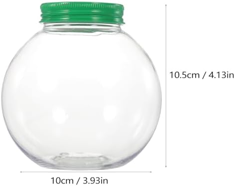 KALLORY 5Pcs Christmas Ball Shaped Candy Jars with Sealing Lids