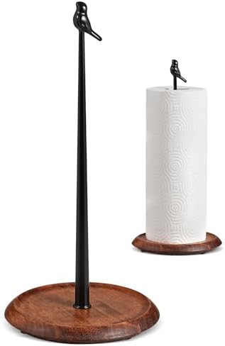 Stylish Bird Shaped Paper Towel Holder Farmhouse Style Black