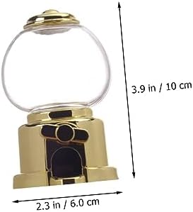 PRETYZOOM 4pcs Manual Gumball Machine Candy Dispenser Pink