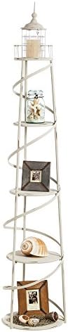 Cape Craftsmen 5 Tier White Distressed Lighthouse Display Shelf Unit
