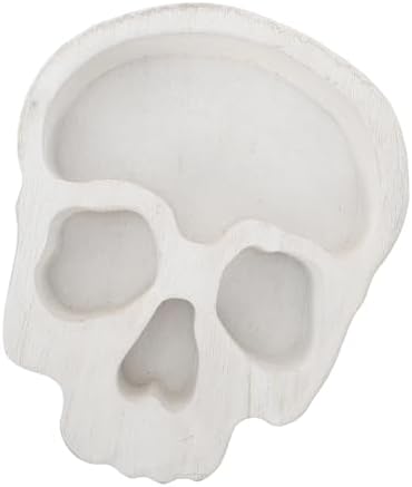 PRETYZOOM Skull Candle Holder Serving Tray for Halloween Parties