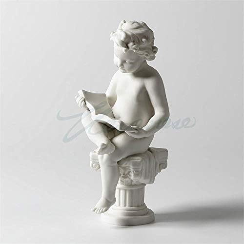 Abstract Baby Art Sculpture Reading Boy Statue Ceramic Decor