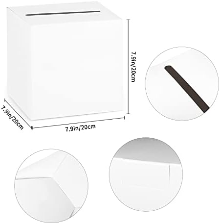 White Card Box for Wedding Reception and Party Decorations