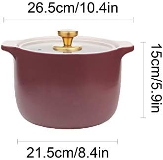 SISWIM 35L Ceramic Stock Pot with Glass Lid