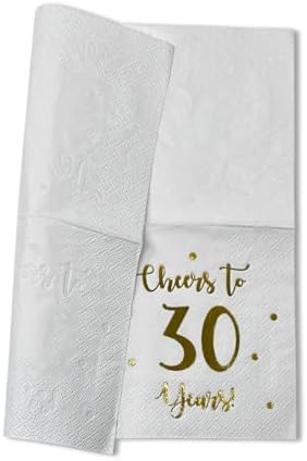 Cheers to 30 Years Cocktail Napkins 50-Pack