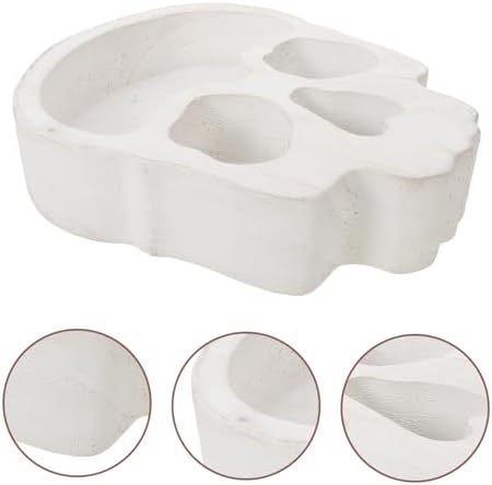 PRETYZOOM Skull Shaped Wood Serving Tray