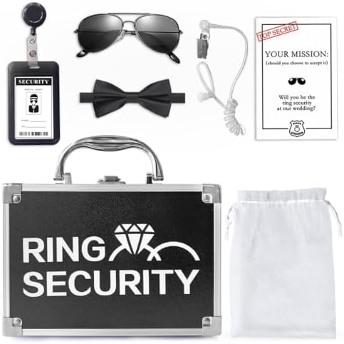 COSLANLEE 7PCS Ring Bearer Security Box Set