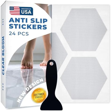 Anti Slip Shower Stickers 24 PCS Clear Non-Slip Bath Mats