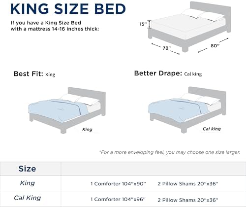 Bedsure King Size Comforter Set - Beige Soft 3 Pieces