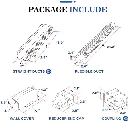 LyPrem 42 Ft Mini Split Line Cover Kit White