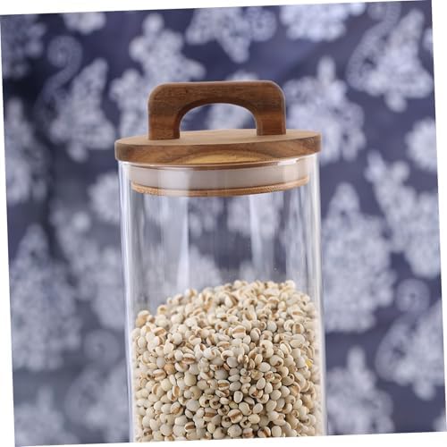 SHOWERORO Wide Mouth Mason Jars with Wooden Lid