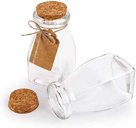 Yarlung 30 Pack Glass Favor Jars with Cork Lids
