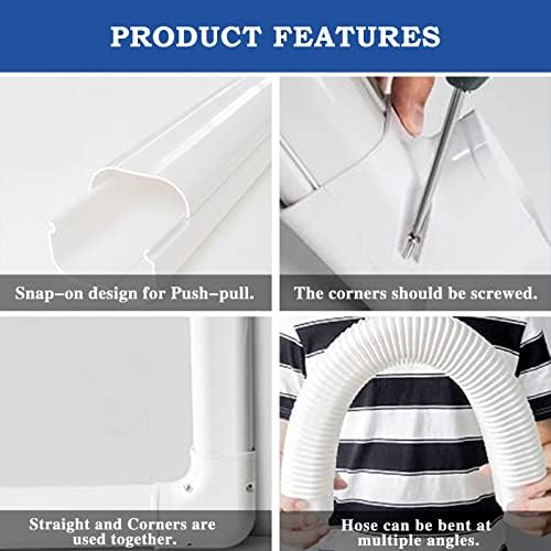 LyPrem 42 Ft Mini Split Line Cover Kit White