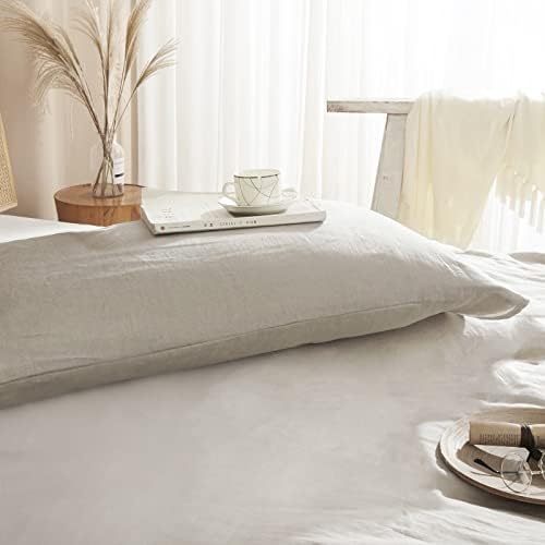 HYPREST French Linen Body Pillow Cover 20x54 Cooling Pillowcase