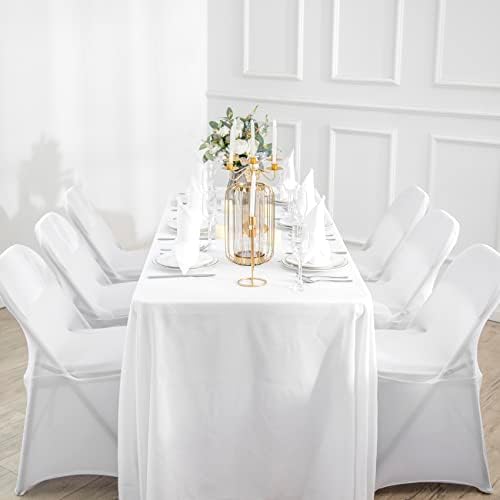 Magalo 12 Pack White Spandex Folding Chair Covers
