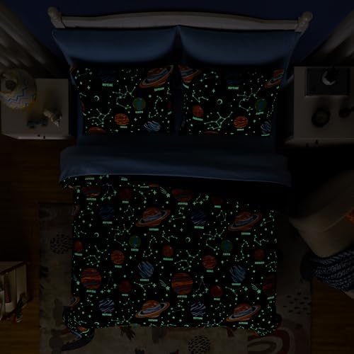 Glow In The Dark Space Comforter Set For Kids