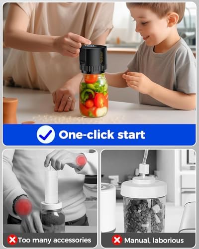 Fodmor Electric Mason Jar Vacuum Sealer Kit