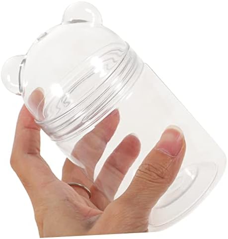 6pcs Transparent Bear Shaped Candy Storage Jars for Party Favors